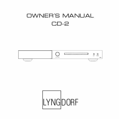 Lyngdorf CD-2 owner’s manual (5 languages)