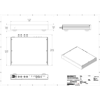 Lyngdorf SDA-2400 technical drawings