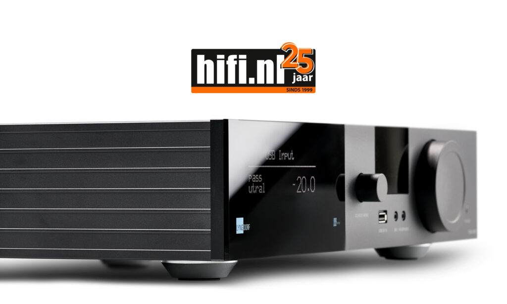 Lyngdorf TDAI-3400 amplifier seen from the side