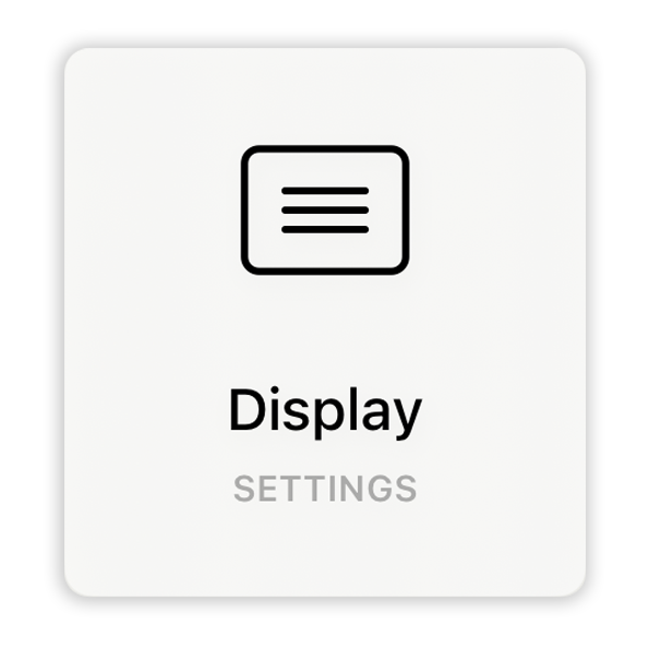 Display icon in My Lyngdorf app
