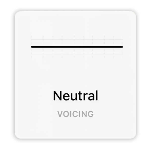 Voicing icon in My Lyngdorf app