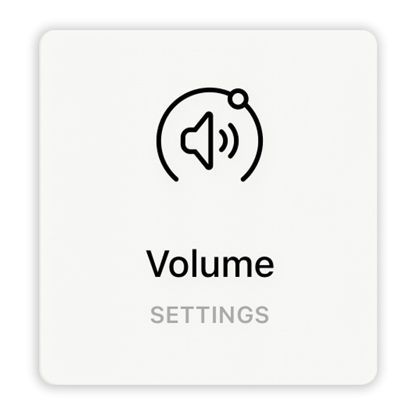 Volume icon in My Lyngdorf app
