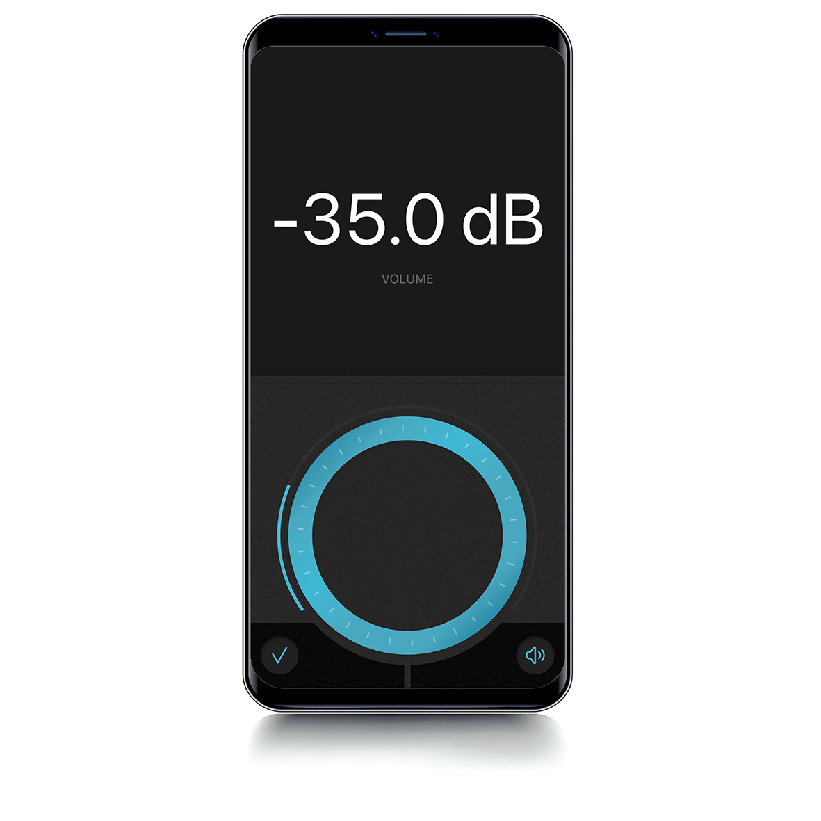 Volume control in My Lyngdorf App