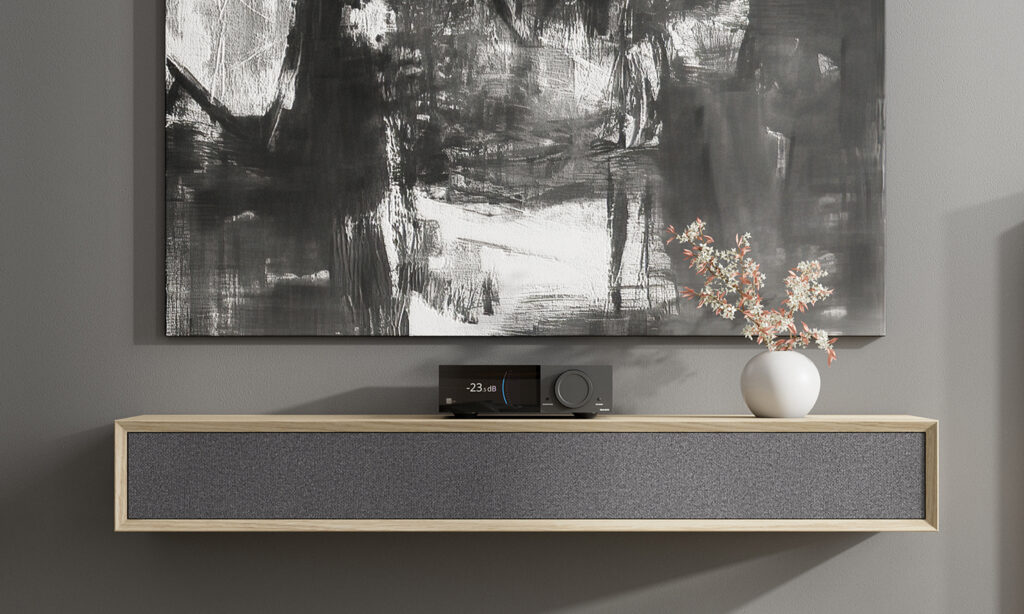 Lyngdorf TDAI-2210 amplifier on furniture