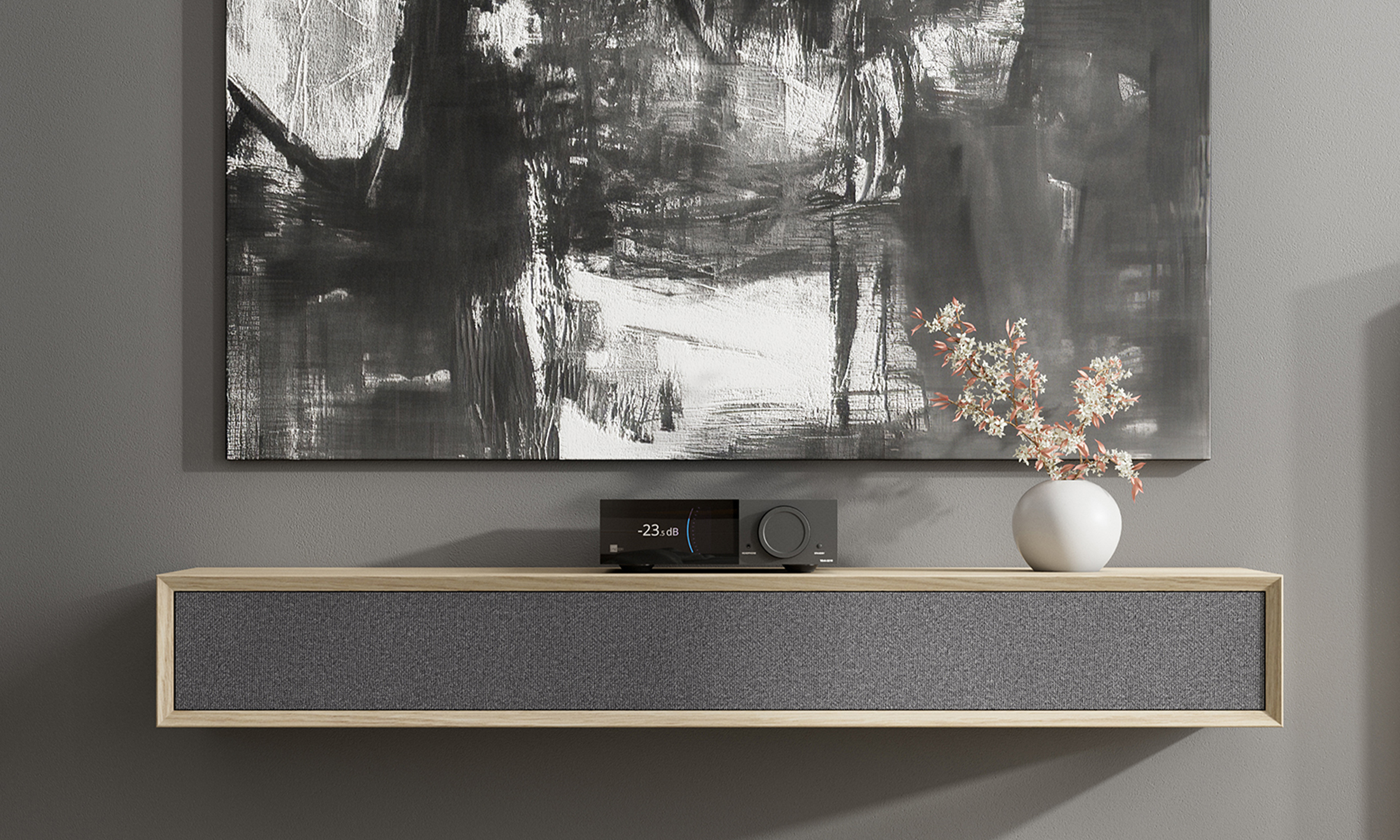 Lyngdorf TDAI-2210 amplifier on furniture