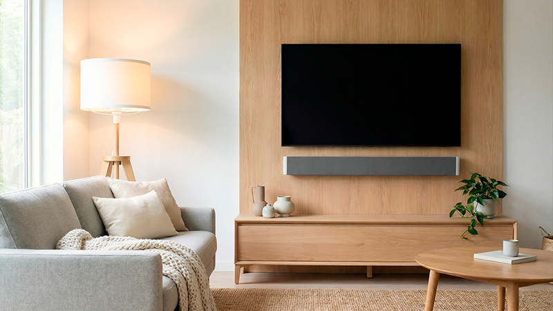 Lyngdorf SB-75 soundbar in living room