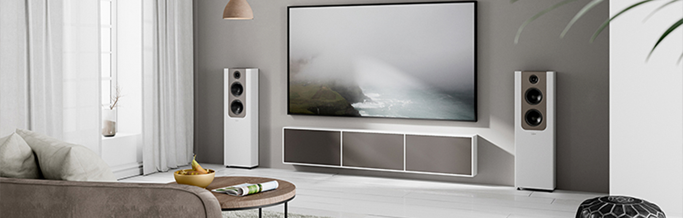 FR-2 speakers from Lyngdorf in living room