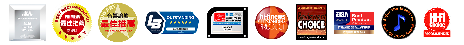 Awards for Lyngdorf TDAI-2210