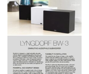 Lyngdorf BW-3 fact sheet