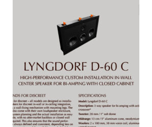 Lyngdorf D-60 C fact sheet