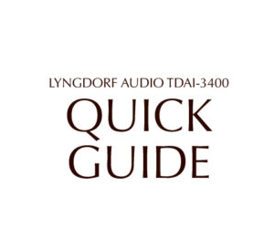 TDAI-3400 quick guide (ENG & DK)